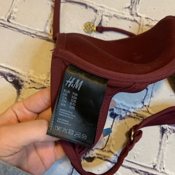 4/25💜 Maroon Push Up Bikini Top - Picture 5 of 5